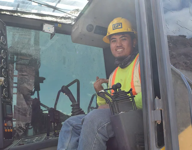Grace Pacific equipment operator in the cab